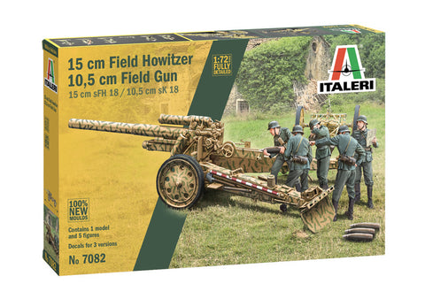 Italeri - 7082 - 15 cm Field Howitzer / 10,5 cm Field Gun - 1:72