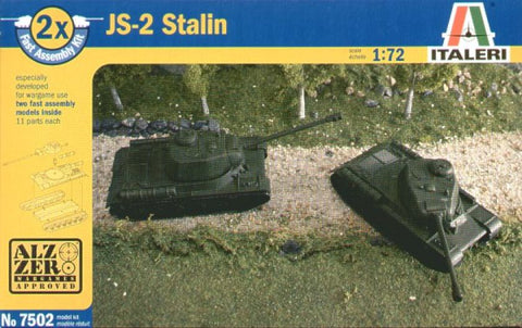 Soviet JS-2 Joseph Stalin Pack includes 2 snap together tank kits - Italeri - 7502 - 1:72