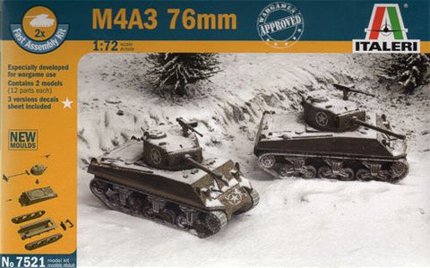 Italeri - 7521 - M4A3 Sherman 76mm - 1:72