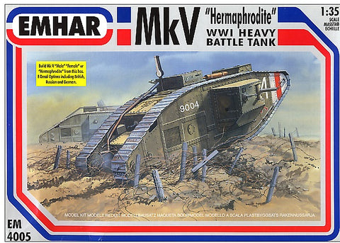 Emhar - 4005 - MK V "HERMAPHRODITE" WWI HEAVY BATTLE TANK 1/35