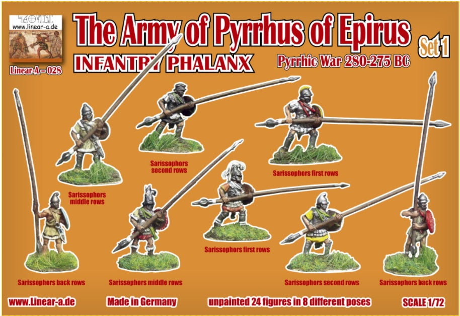 Linear-A - 028 - The Army of Pyrrhus of Epirus INFANTRY PHALANX - 1:72