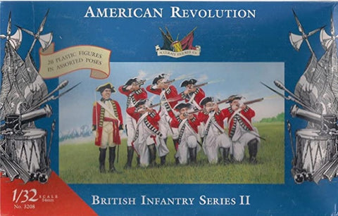 American Revolution AWI 54MM 1:32 British Infantry Accurate Figures 3208