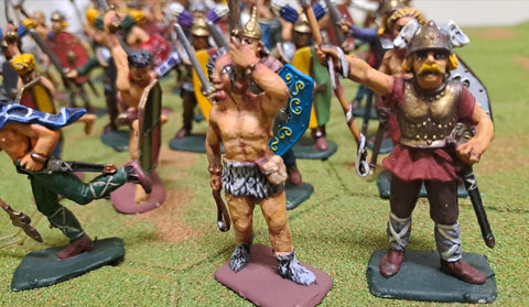 GALLIC WARRIORS INFANTRY CAVALRY PUNIC WARS - 1:32 - PAINTED (SET 5)