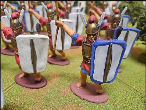 ROMANS ITALIAN ALLIES INFANTRY PUNIC WARS - 1:32 - PAINTED (SET 23) - CP@