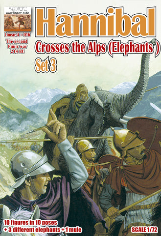 Hannibal crosses the Alps Set 3 (Elephants) - 1:72 - Linear-A - 016