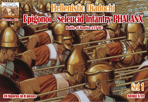Linear-A - 033 - Hellenistic Diadochi Set 1 Seleucid Infantry PHALANX - 1:72