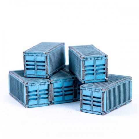 4GROUND - Micro Scale Containers x 6 (Blue) - MSS-JES-A02