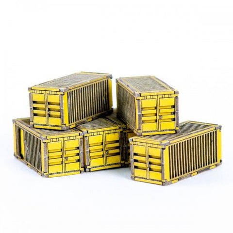 4GROUND - Micro Scale Containers x6 (Yellow) - MSS-JES-A06