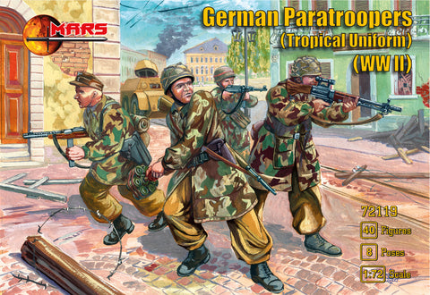 Mars - 72119 - German Paratroopers in tropical uniform (WWII) - 1:72