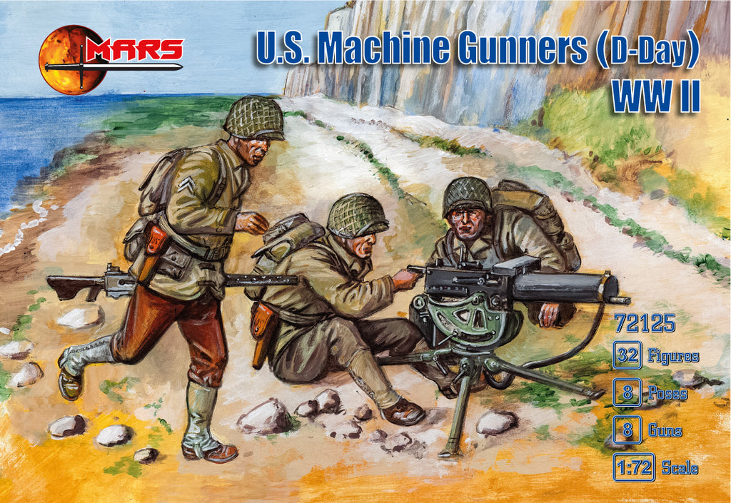 U.S. Machine gun team D-Day (WWII) - 1:72 - Mars - 72125