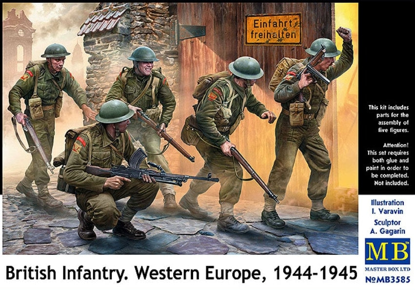 British Infantry, Western Europe 1944-1945 WWII - 1:35 - Master Box - 3585