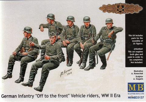 German Infantry 'Off to the Front' Vehicle Riders - 1:35 - Master Box - 35137
