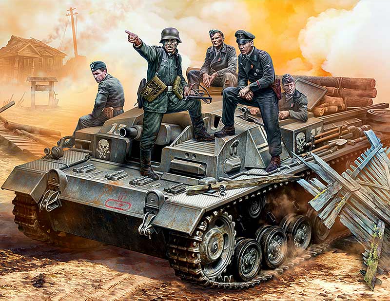 Master Box - 35208 - Sturmgeschutz/StuG III crew. WWII era. - 1:35