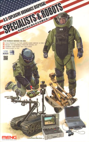 Meng Model - MMHS-003 - U.S. Explosive Ordnance Disposal- Specialist & Robots - 1:35