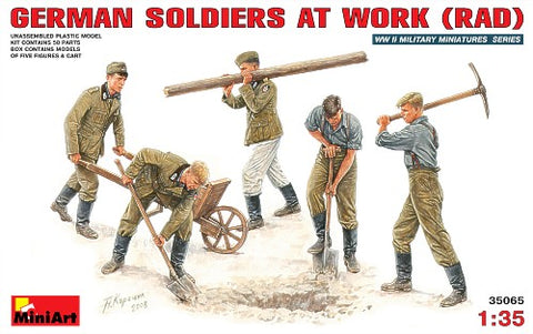 Mini art - 35065 - 5 x German (WWII) soldiers at work - 1:35