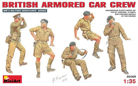 British Armoured Car Crew x5 - 1:35 - Mini Art - 35069