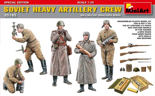 Soviet Heavy Artillery Crew, Special Edition - 1:35 - Mini Art - 35185