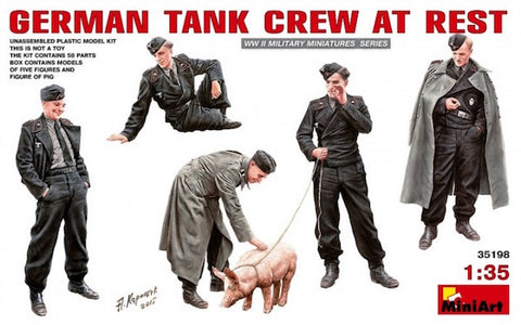 German Tank Crew At Rest - 1:35 - Mini Art - 35198 - @