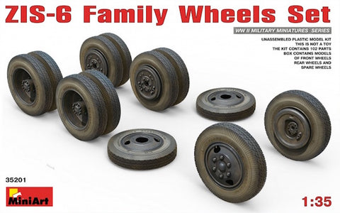 MiniArt 35201 - Soviet ZIS-6 Family Wheels Set - 1:35