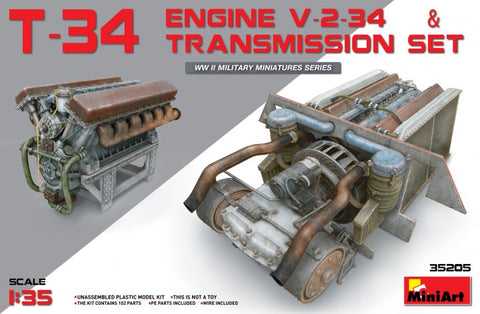 Mini Art - 35205 - Soviet T-34 V-2-34 Engine & Transmission Set - 1:35