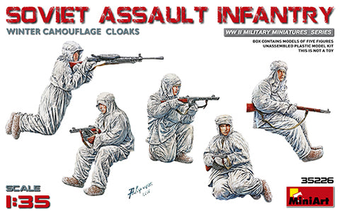 Mini Art - 35226 - Soviet Assault Infantry (Winter Camouflage Cloaks)(WWI - 1:35