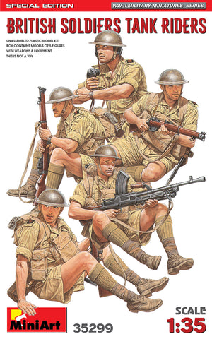BRITISH 8TH ARMY SOLDIERS TANK RIDERS - 1:35 - Mini Art - 35299