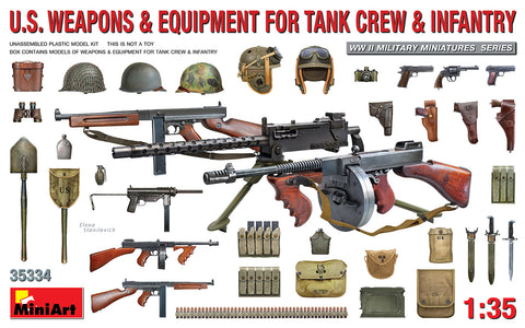U.S. WEAPONS & EQUIPMENT FOR TANK CREW & INFANTRY - Mini Art - 35334 - 1:35