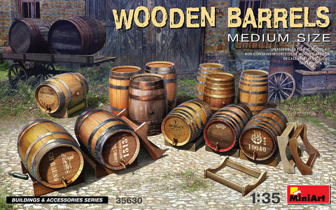 Mini Art - 35630 - WOODEN BARRELS. MEDIUM SIZE - 1:35