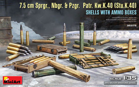 Mini Art - 35375 - 7.5 cm Sprgr., Nbgr. & Pzgr. Patr. Kw.K.40 - 1:35