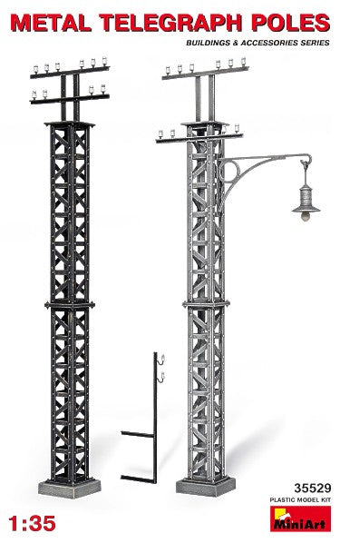 Metal Telegraph Poles - 1:35 - Mini Art - 35529