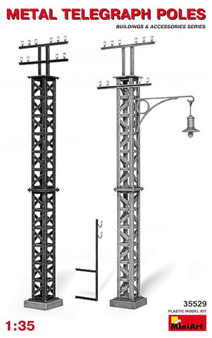 Metal Telegraph Poles - 1:35 - Mini Art - 35529