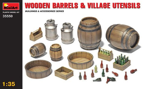 Wooden Barrels & Village Utensils - Mini Art - 35550 - 1:35 - @