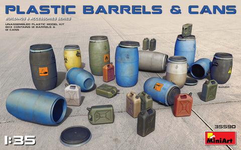 Mini Art - 35590 - PLASTIC BARRELS & CANS - 1:35