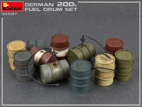 Mini Art - 35597 - German 200L Fuel Drum Set WWII - 1:35