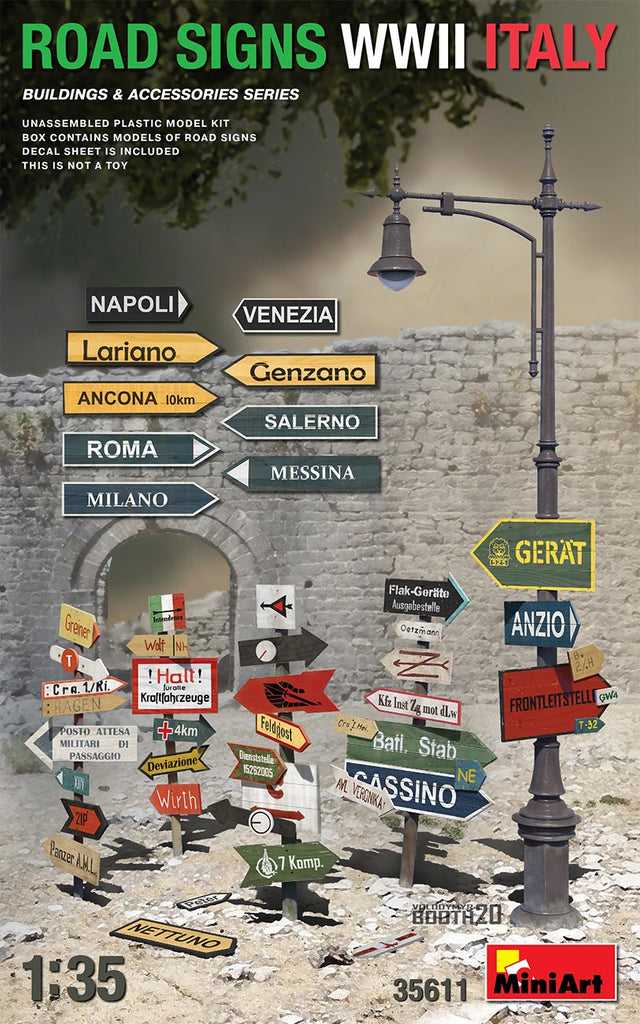 Mini Art - 35611 - ROAD SIGNS WWII ITALY - 1:35