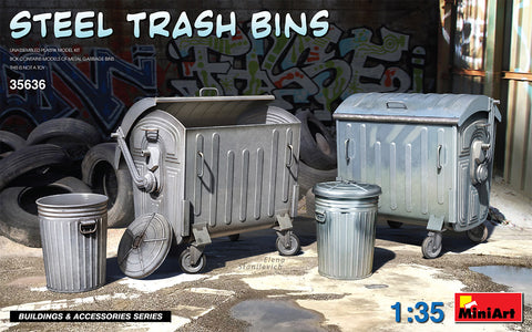 Mini Art - 35636 - STEEL TRASH BINS - 1:35