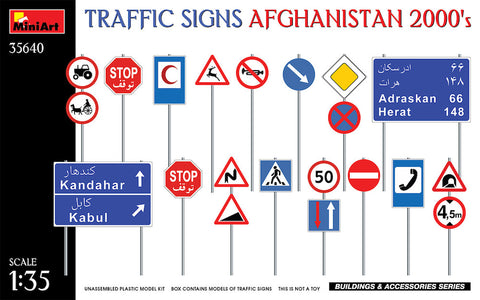 Mini Art - 35640 - TRAFFIC SIGNS AFGHANISTAN 2000's - 1:35