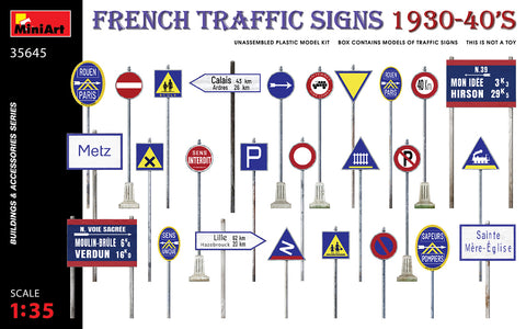 Mini Art - 35645 - FRENCH TRAFFIC SIGNS 1930-40's - 1:35