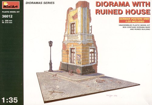 Mini Art - 36012 - Diorama with ruined corner house - 1:35