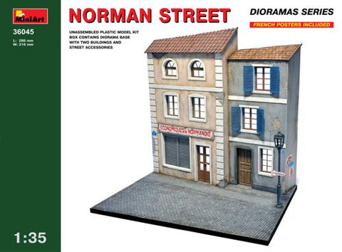 French/Normandy Street. 2 house fronts - 1:35 - Mini Art - 36045