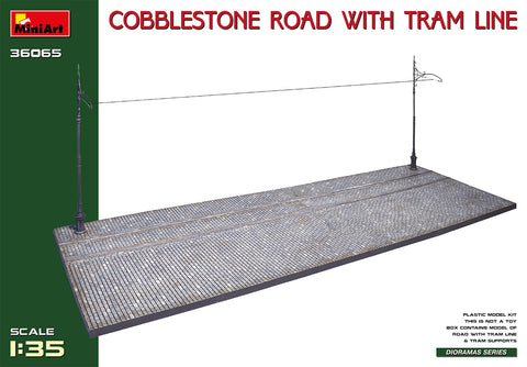 Mini Art - MT36065 - COBBLESTONE ROAD WITH TRAM LINE - 1:35