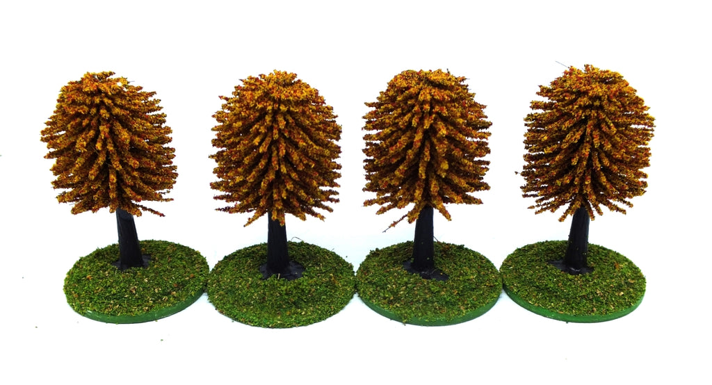 Trees - Single colour A (25mm) with bases and flocage - @