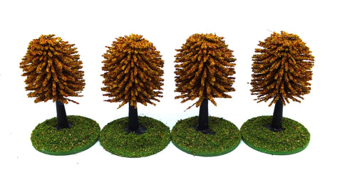 Trees - Single colour A (25mm) with bases and flocage - @