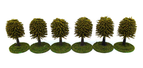 Trees - Single colour C (25mm) with bases and flocage