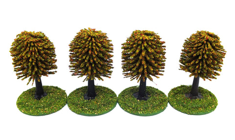Trees - Single colour E (25mm) with bases and flocage - @
