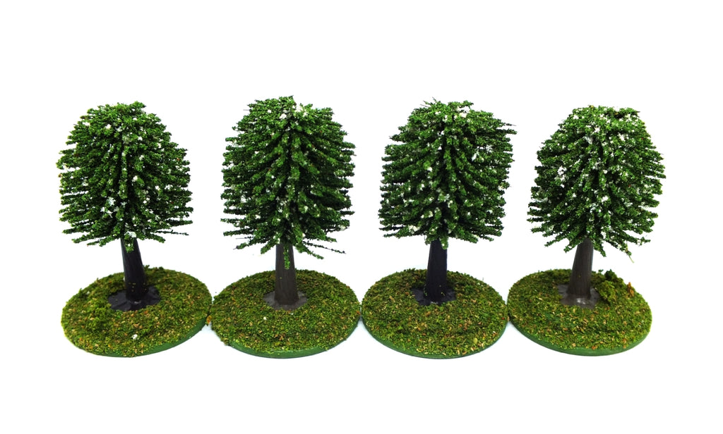 Trees - Single colour F (25mm) with bases and flocage - @