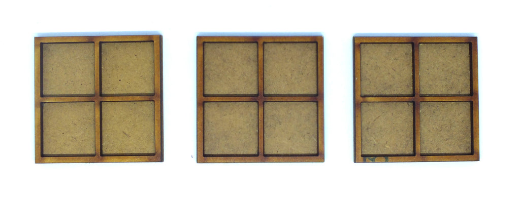 Movement Trays in MDF (5,9 cm x 5,9 cm) 2x2 Slot (25mm) x3