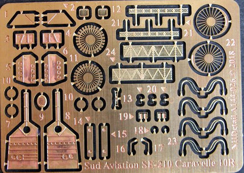 NH Detail 144026 - Sud-Aviation SE-210 Caravelle 10R Detail Set - 1:144