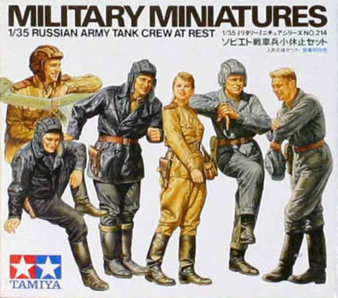 Military miniatures - Russian army tank crew at rest - 1:35 - Tamiya - 35214