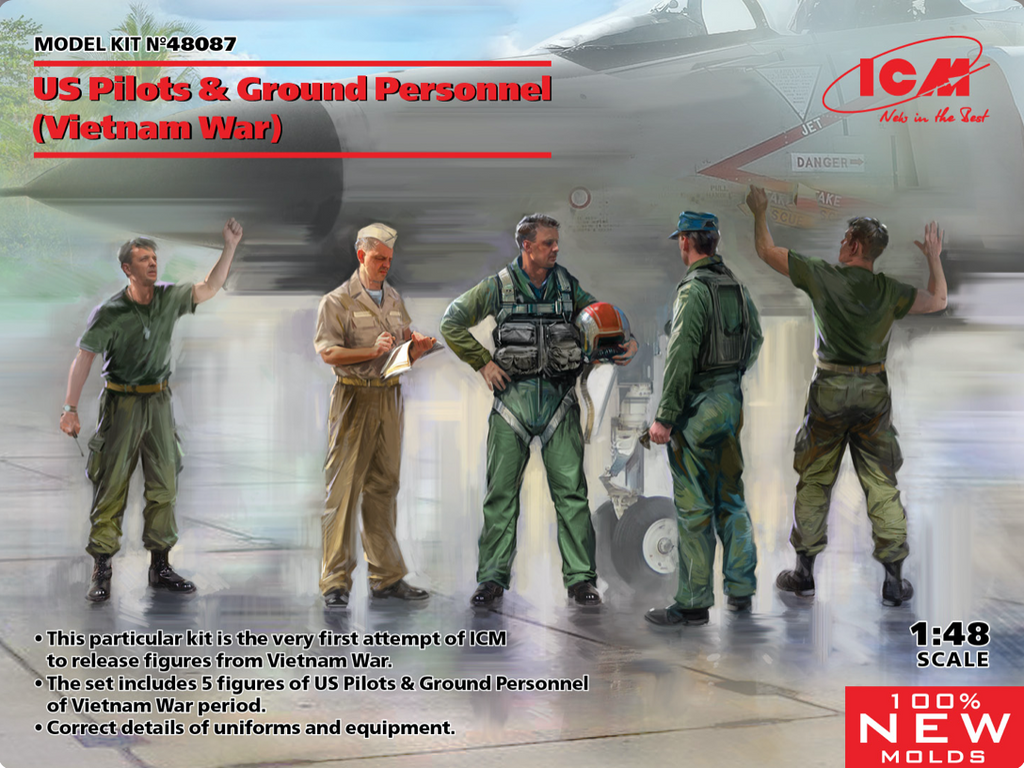 ICM - 48087 - US Pilots & Ground Personnel (Vietnam War) - 1:48